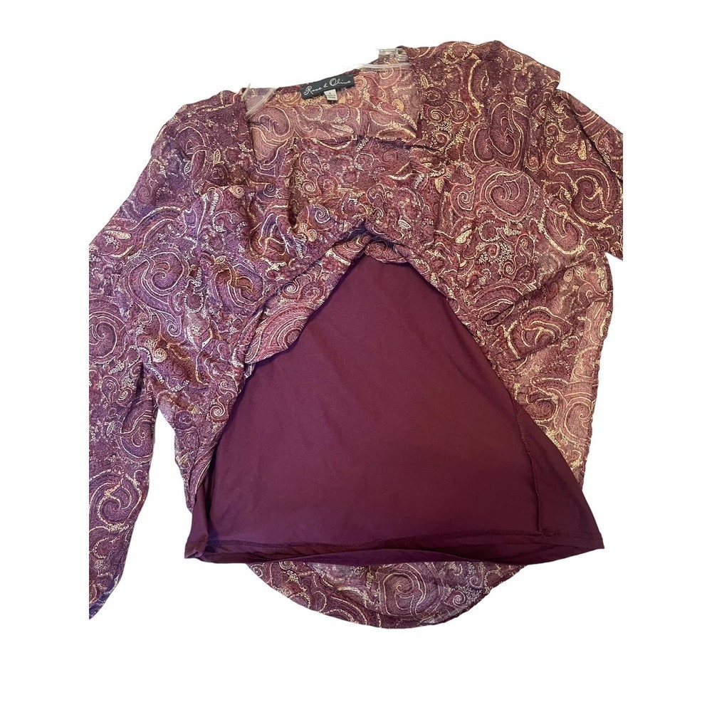 WOMEN’S patterned textured shirt - Picture 2 of 2